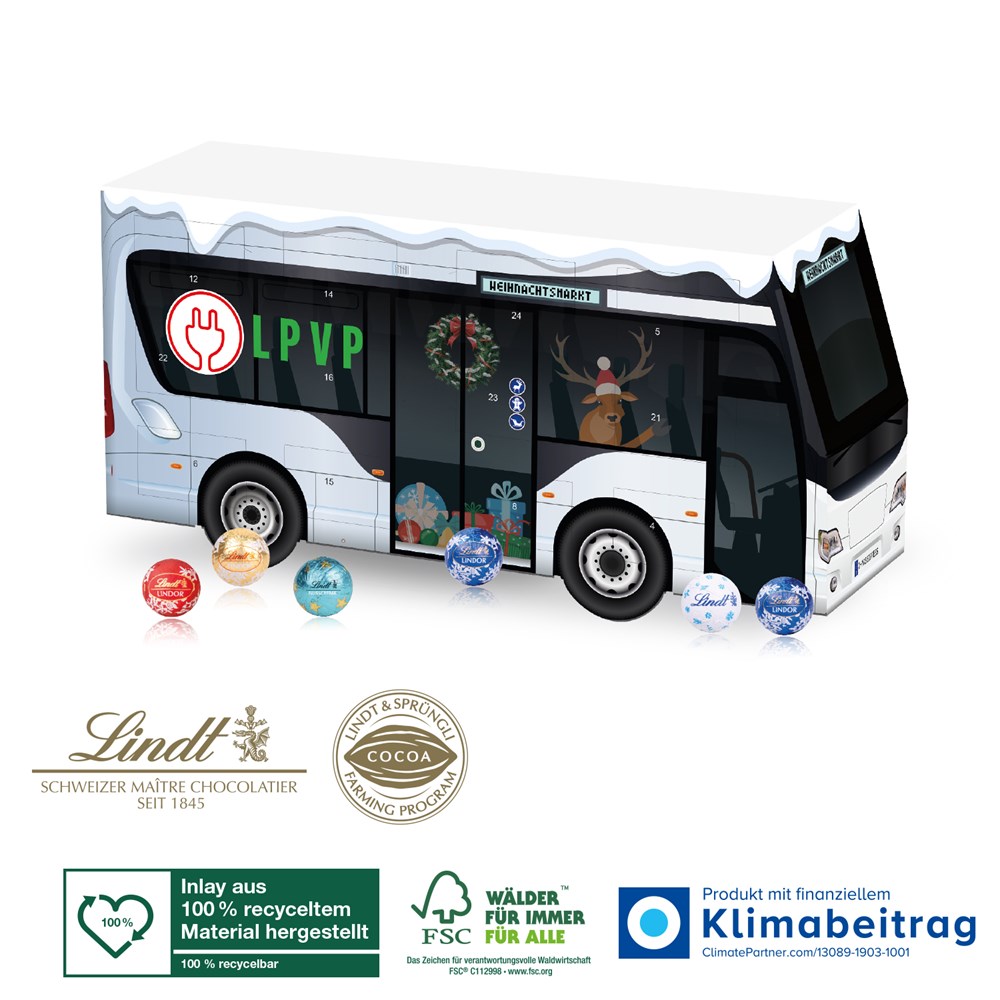 3D Adventskalender Lindt „Bus“